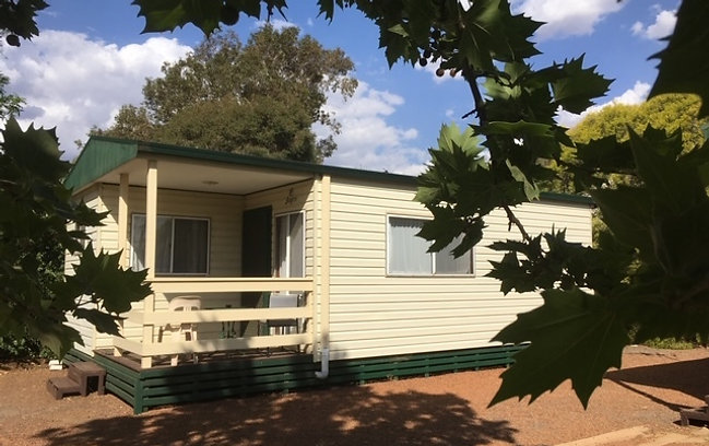 Courtside Cabin accommodations at Griffith Tourist Caravan Park